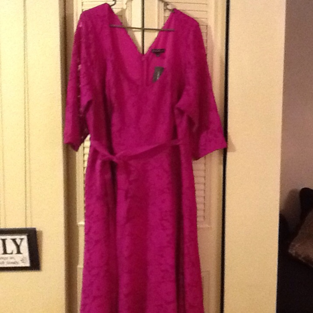 Magenta Lace Dress